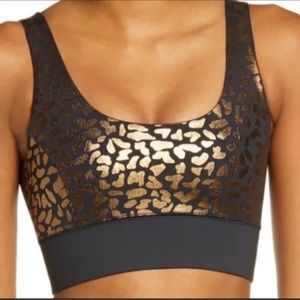 Womens IVL metallic cheetah size 8 sports bra-worn twice.